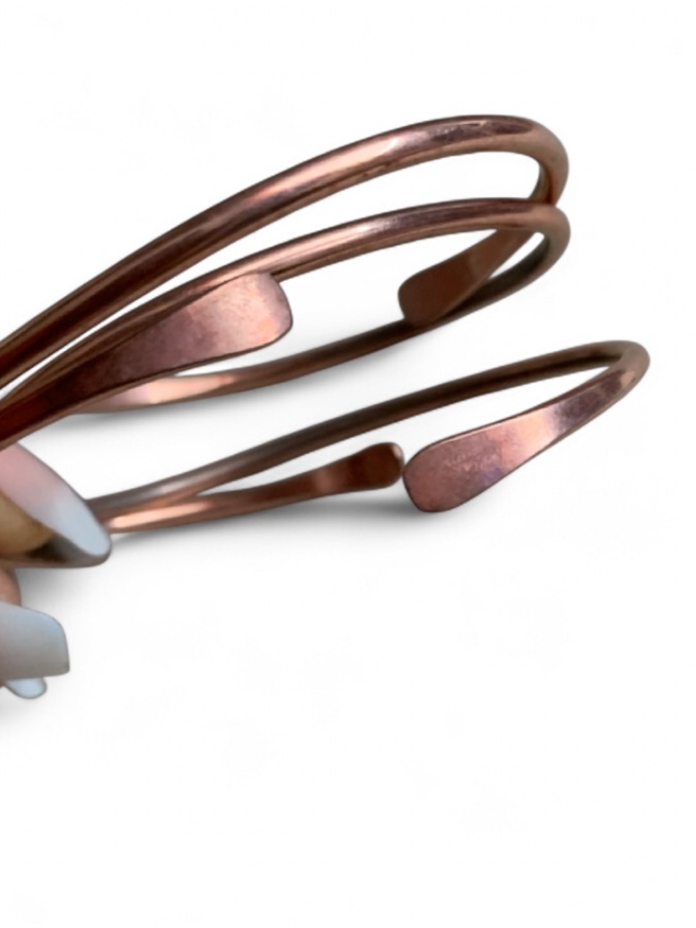 Women’s handmade genuine copper Open Cuff Bracelets - Elegant Minimalist Bangle